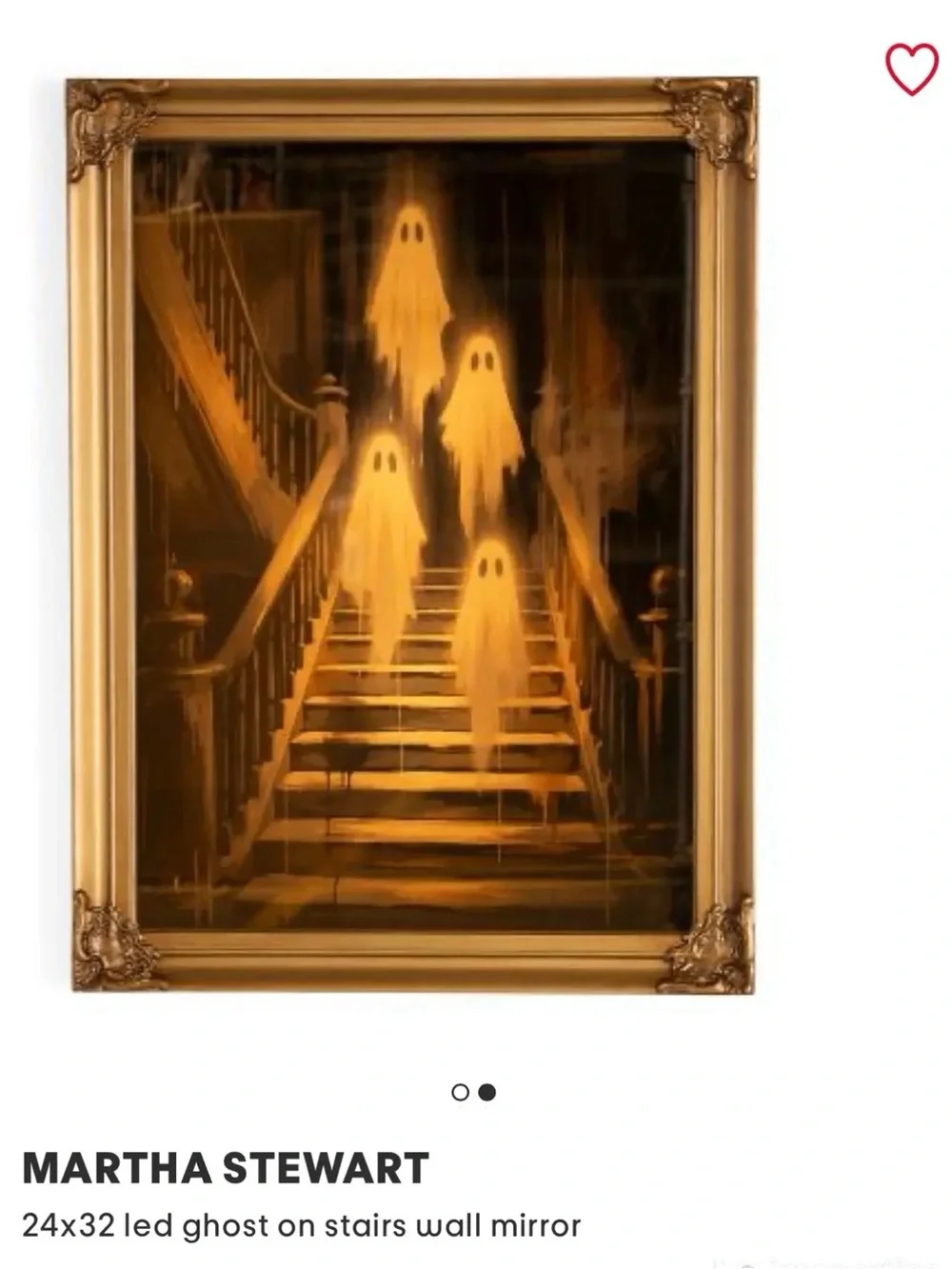 VIRAL MARTHA STEWART 4-GHOST STAIRCASE LED MIRROR — BRAND NEW IN BOX
